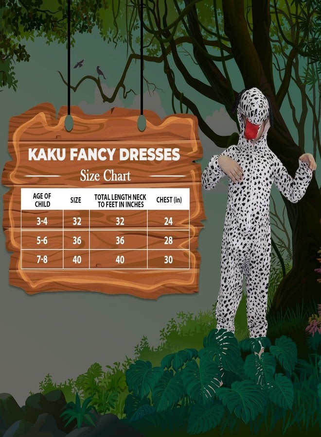 كاكو فانسي دريسيس زي تنكري على شكل كلب من الصوف للأطفال من كاكو - أسود وأبيض، 7-8 سنوات | زي تنكري على شكل حيوان للأولاد والبنات - Image 4